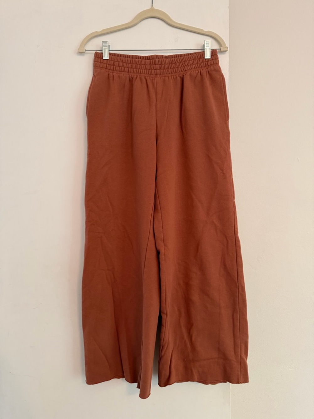 Richer Poorer TerraCotta wide leg sweatpants Elastic Waist Pants recycled fleece